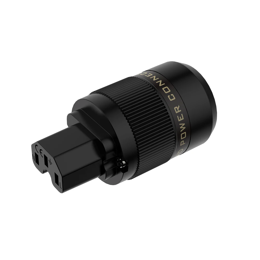 Enchufe europeo Schuko Hifi para bricolaje, conector de Cable HIFI macho IEC hembra, chapado en oro de 24K, chapado en plata de rodio C13 C15, 1 par
