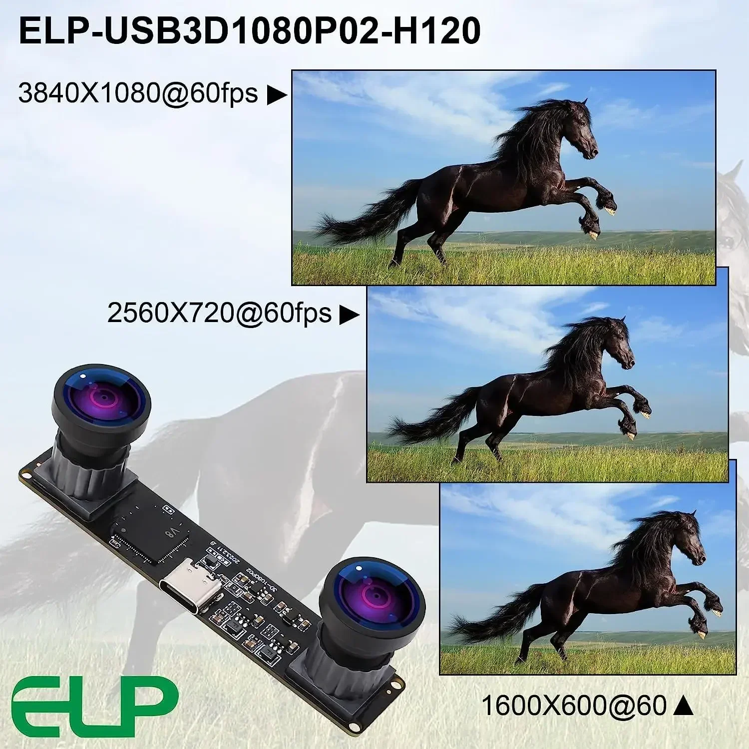 2026 Best Seller ELP 4MP Dual Lens USB Camera Synchronization Webcam Board Wide Angle 1080P 60fps 3D Stereo Camera Module For Co