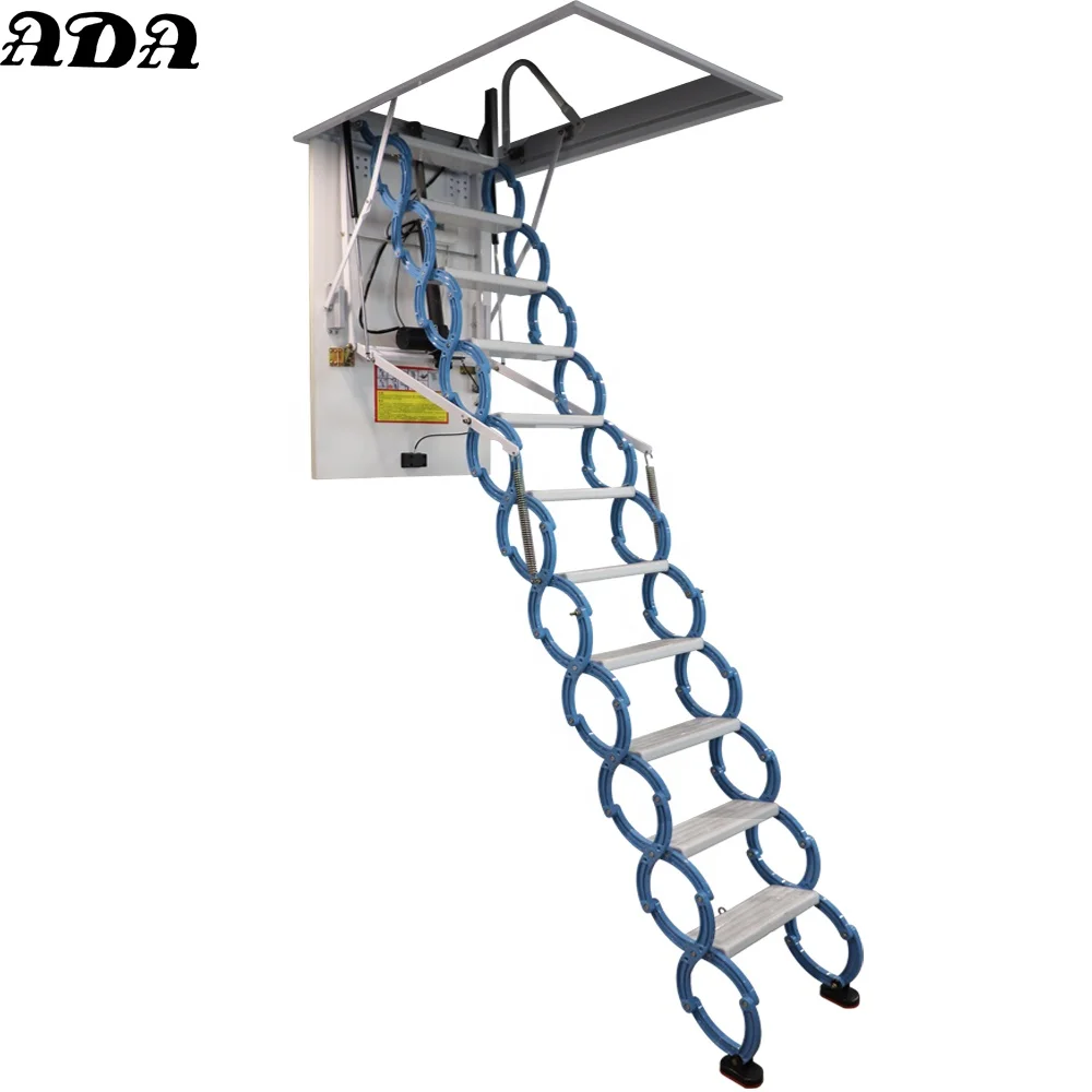 Integrasi Otomatis Manual Remote Control Tangga Loteng Otomatis Listrik Bermotor