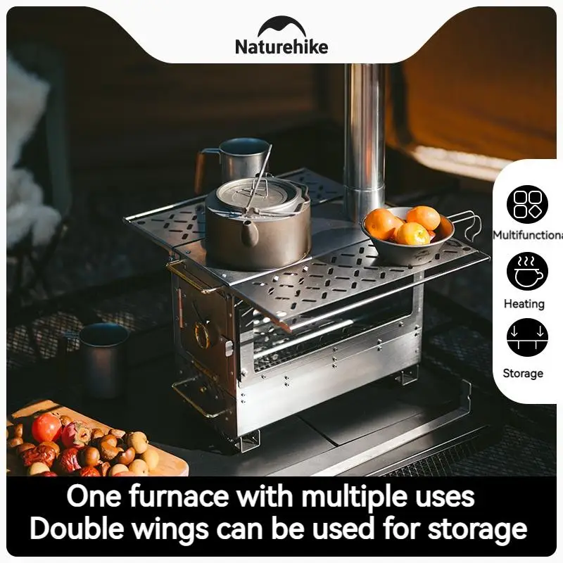 Naturehike Outdoor Firewood Stove Portable Stainless Steel Camping Picnic BBQ Cooking Desktop Tent Heater Fire Patio Fireplace