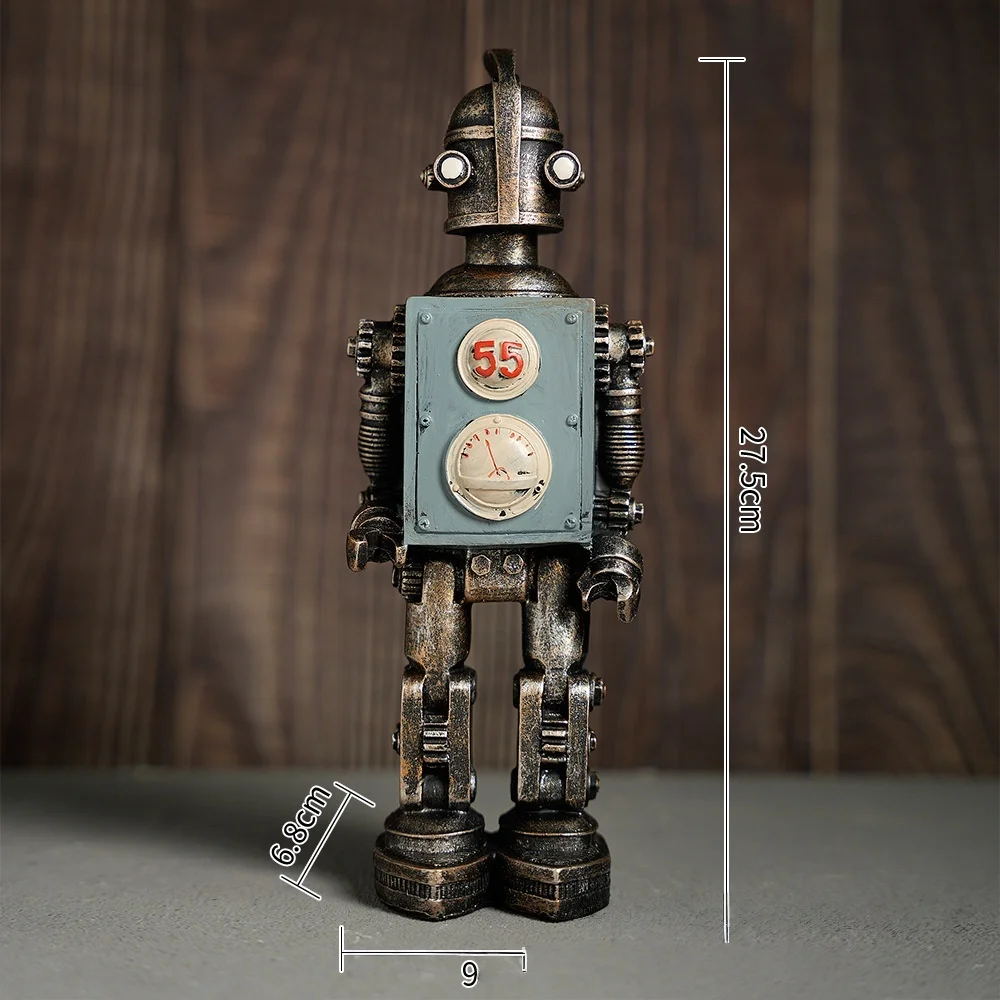 

Home decoration abstract ornaments American cross-border retro craftsmanship punk style robot ornaments resin ornaments