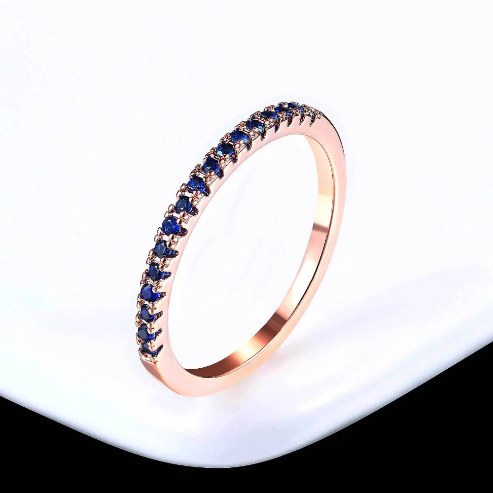 ZHOUYANG Wedding Ring For Women Man Concise Classical Multicolor Mini Cubic Zirconia Rose Gold Color Gift Fashion Jewelry R251