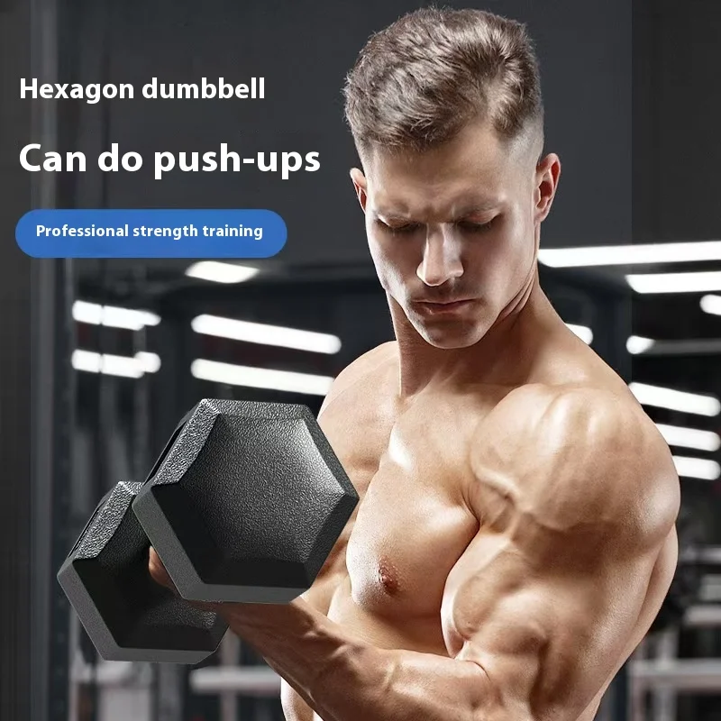 Hexagonal Dumbbell 6/10kg 2 PC Dumbbell  Barbbell Crossfit Fitness Strength Exercise Gym Dumbbells Sports Equipment