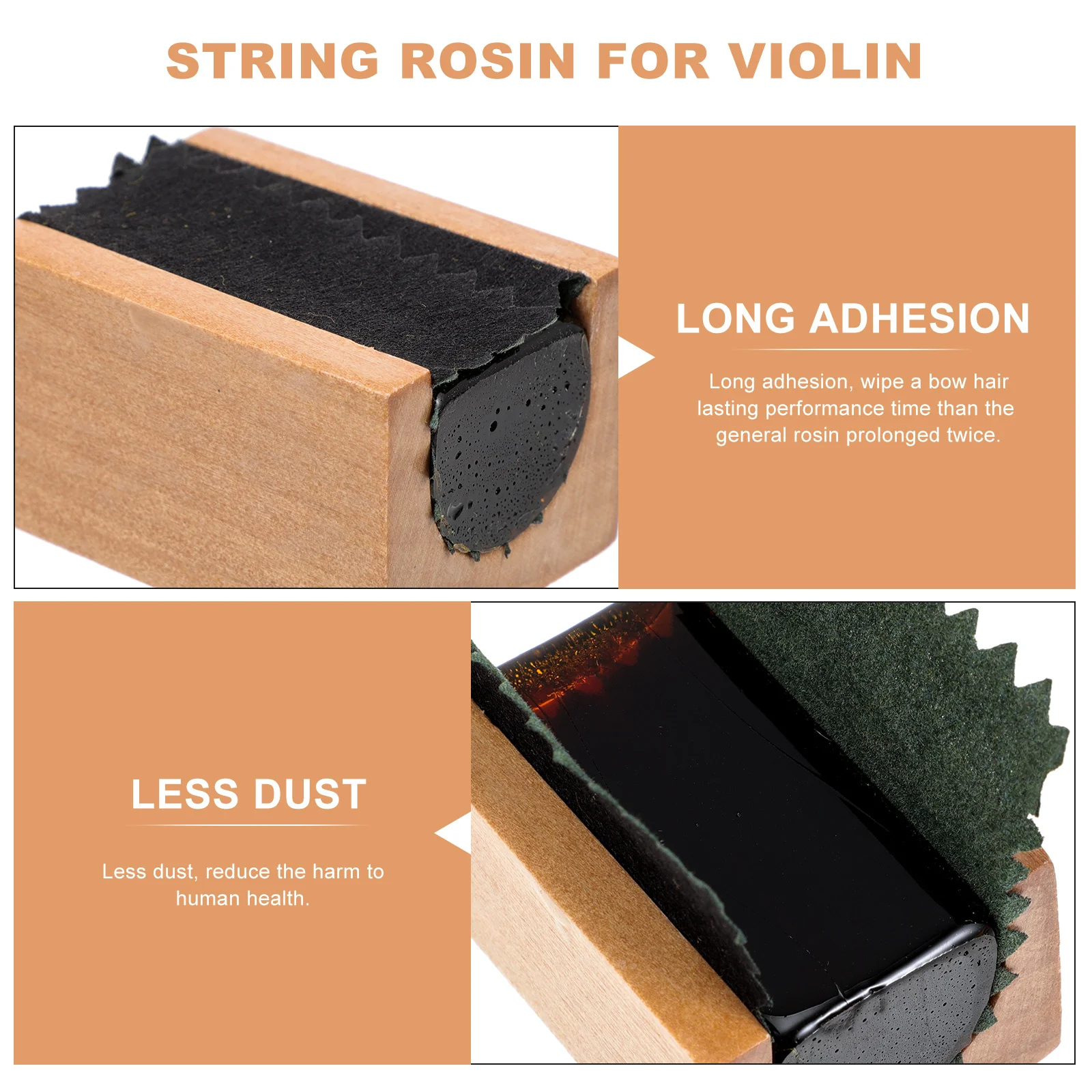 

Violin Rosin Premium Natural String Instrument Maintenance Supplies for Clear Bow Articulation Enhanced Projection