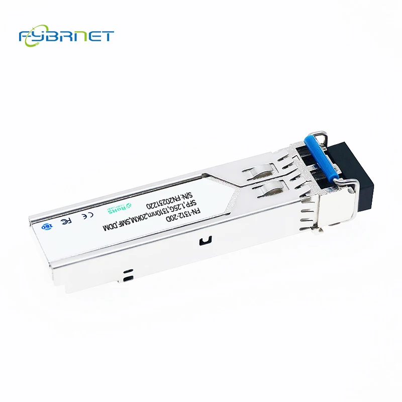 1.25G Duplex LC SFP Transceiver 10~20KM Gigabit Optic Fiber Module Single mode Compatible for Cisco/Mikrotik/Huawei