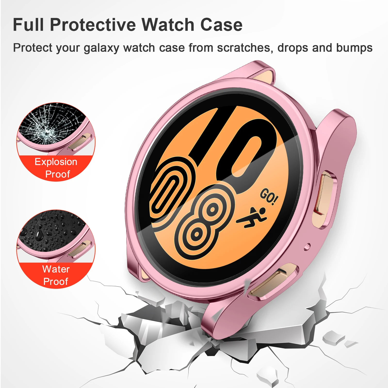3pcs TPU Full Cover For Samsung Galaxy Watch 4 5 40mm 44mm Case Screen Protector Shell For Samsung Galaxy Watch 5 Bumper Case image 5