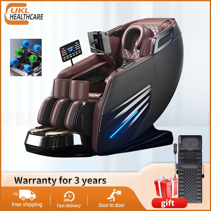 2025 Upgrade 6D Jade Roller Massage Chair with AI Voice Control, Auto Body Scan, Thai Stretching & Phone Holder - Zero Gravity F