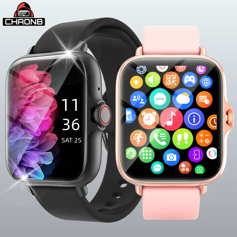 Reloj inteligente deportivo con Control de música, podómetro para llamadas telefónicas, reloj inteligente para hombres y mujeres, calorías saludables, alertas de mensajes para iPhone y Android