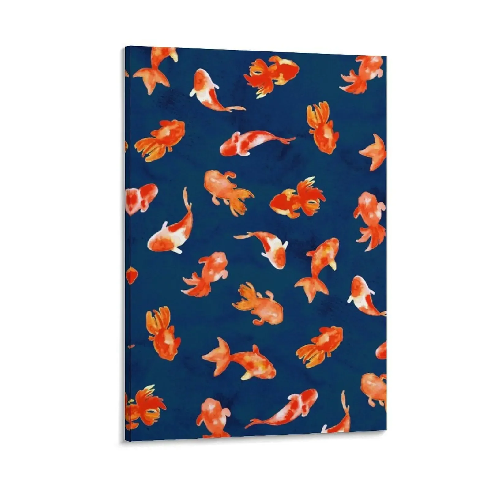 

Moody Watercolor Goldfish Pond Canvas Painting Paintings on the wall aesthetic room