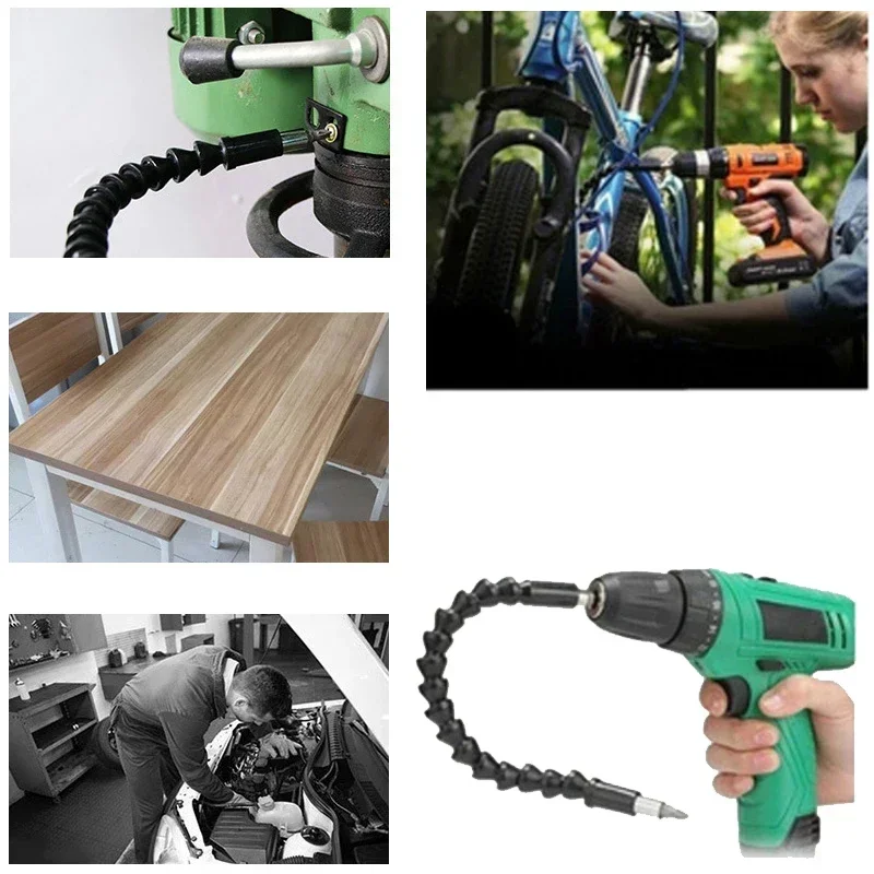 Punta per cacciavite per trapano elettrico Tubo flessibile universale multifunzionale per serpente Collegamento albero cardanico Collegamento asta di prolunga morbida