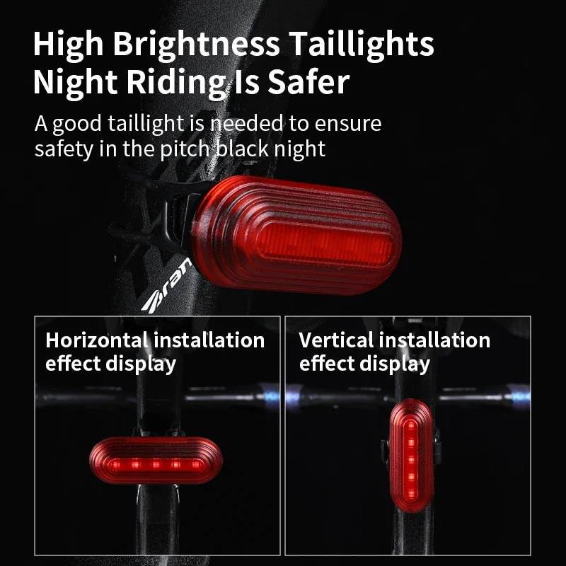 Rechargeable Bikes Taillight Bikes Safety Lights Safety Warning Waterproof Cycling Light Visible Safety Flashlight