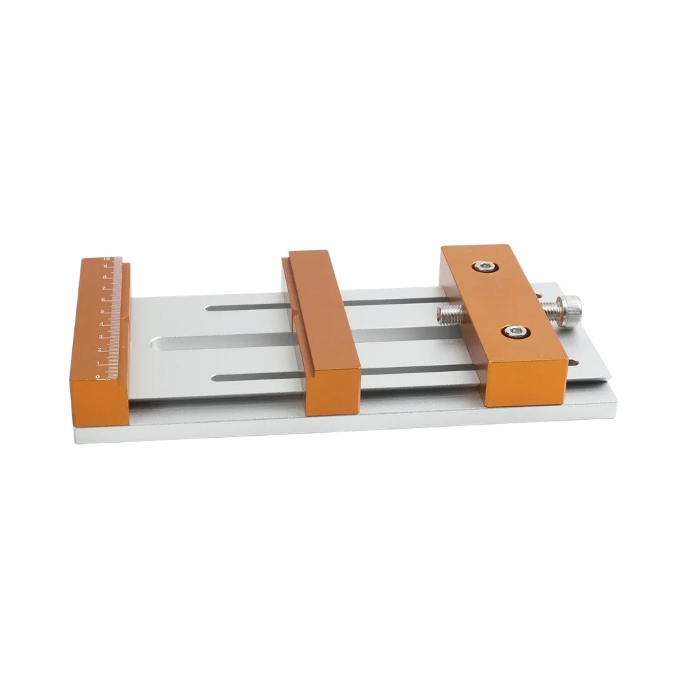 Aluminum CNC Vise Worktable 20x10cm for 3018 4040 CNC Routers Compatible with T Slot and Multi Hole Workbenches