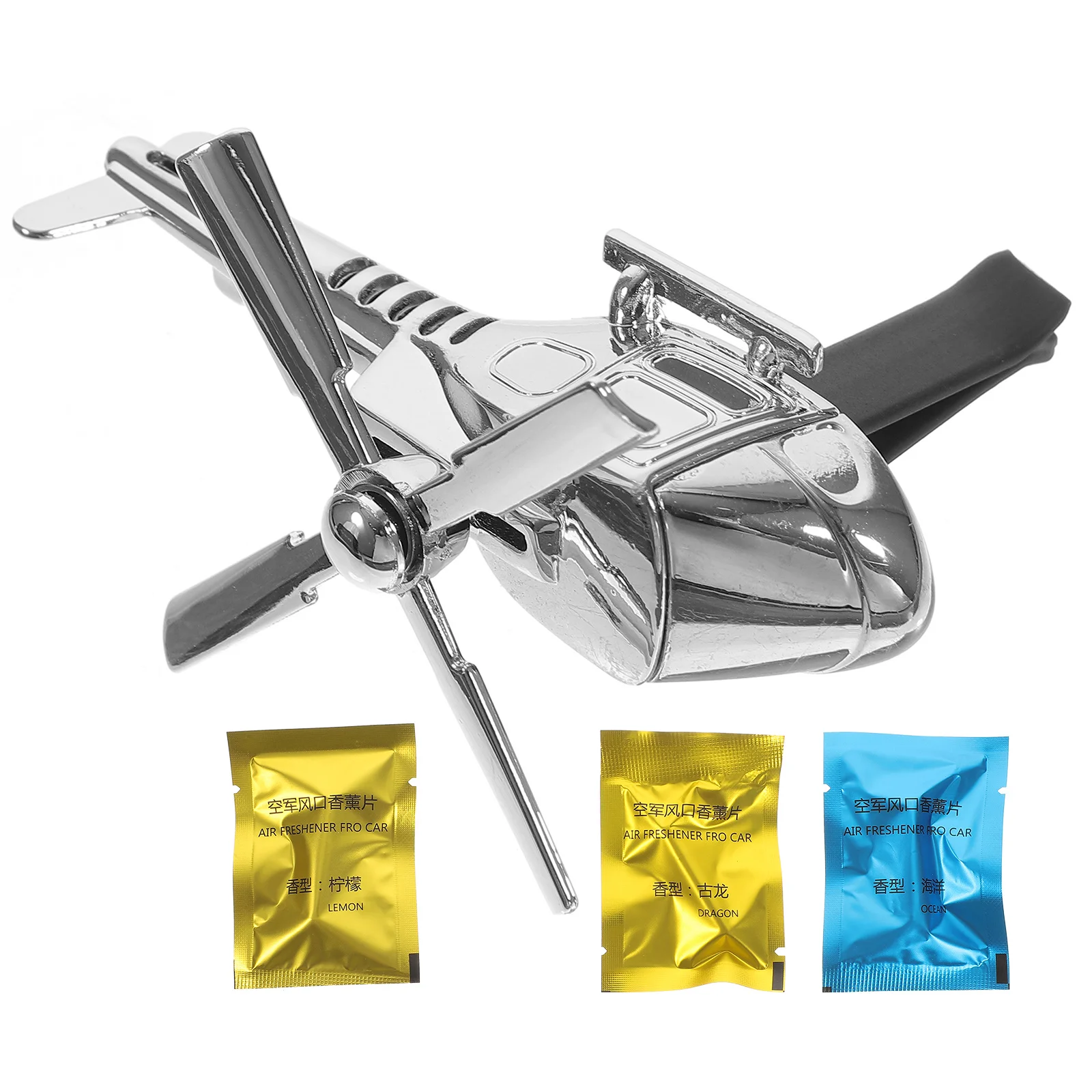 

1 Set Of Car Air Freshener Rotating Helicopter Aromatherapy Diffuser Metal Dashboard Ornament Vehicle Air Diffuser Truck Decor