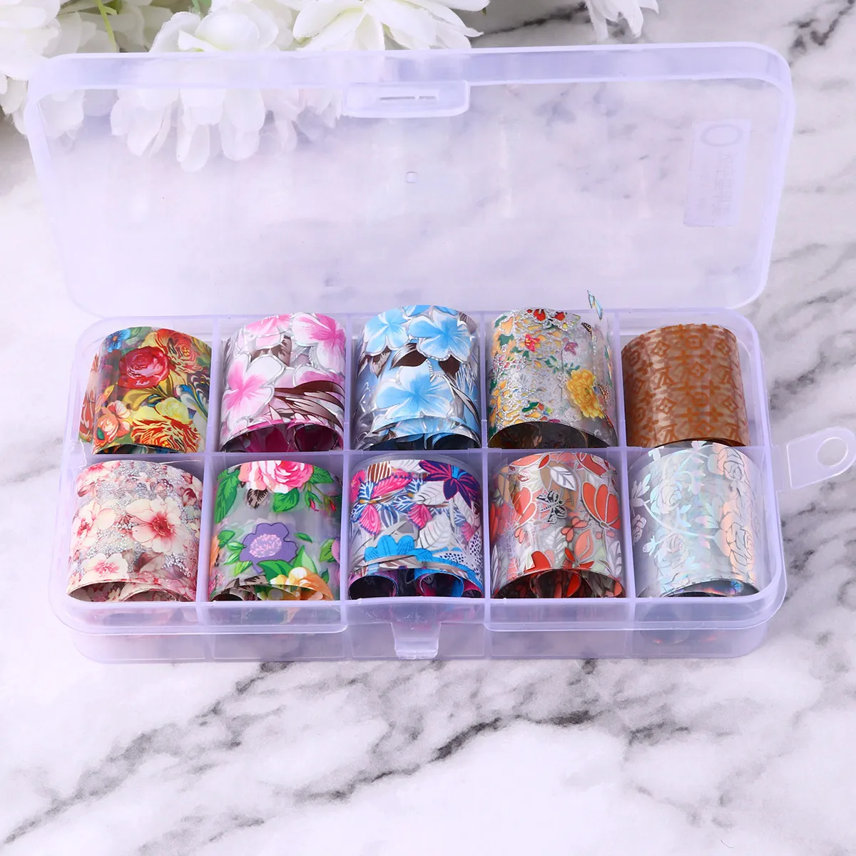 

30 Rolls Colorful Nail Foil Transfer Stickers for DIY Nail Art Fashionable Easy Apply Decals Women Manicure Decor Home Salon Use