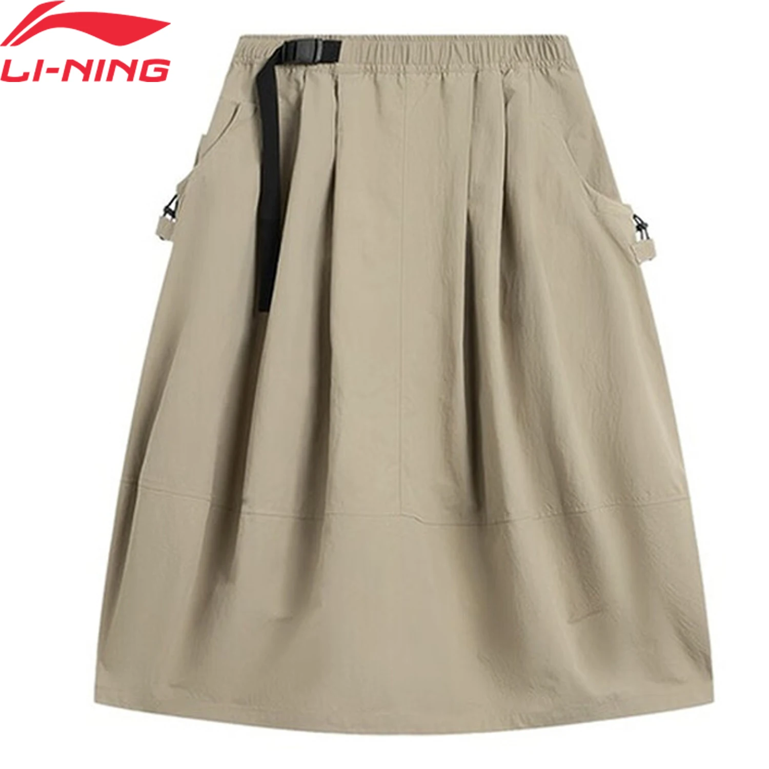 

Li-Ning женская уличная длинная юбка LN WATER PROOF с регулируемой талией, модное спортивное платье с подкладкой для отдыха ASKV294