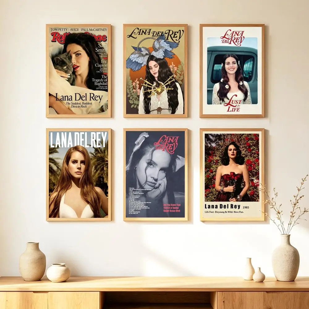 Rapper L-Lana D-Del Rey Poster HD Poster Warm Home Decoration Suitable for Bedroom and Living Room Gifts Giving