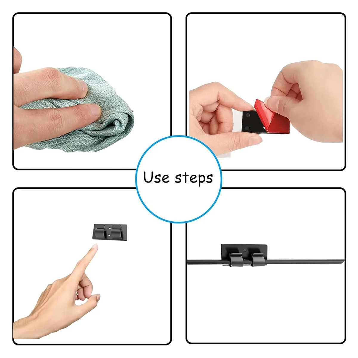 Hooks for Outdoor String Lights Clips, 30Pcs Black Light Clips Heavy Duty Light Hooks for Indoor Outdoor String Lights