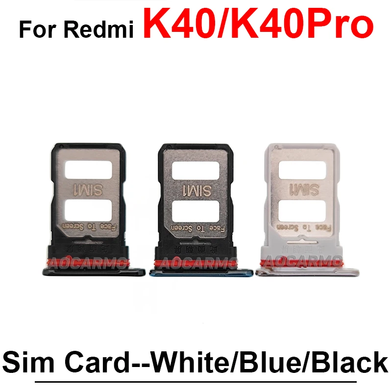 بطاقة Sim لـ Redmi K40/K40 Pro Sim حامل صينية المقبس فتحة إصلاح استبدال أجزاء #2