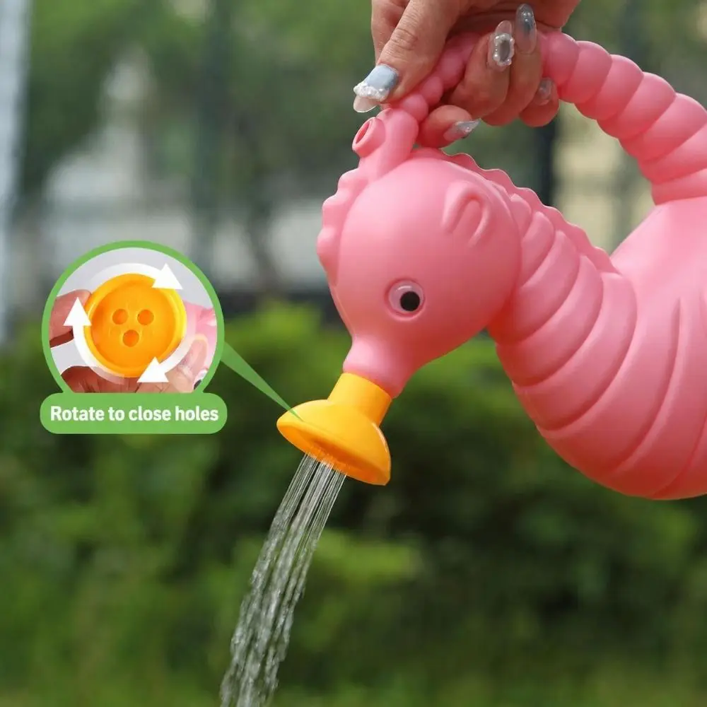 Fun Sea Horse Style Watering Can 800ml Large Capacity Watering Kettle Durable Lightweight Kids Play Water Outdoor