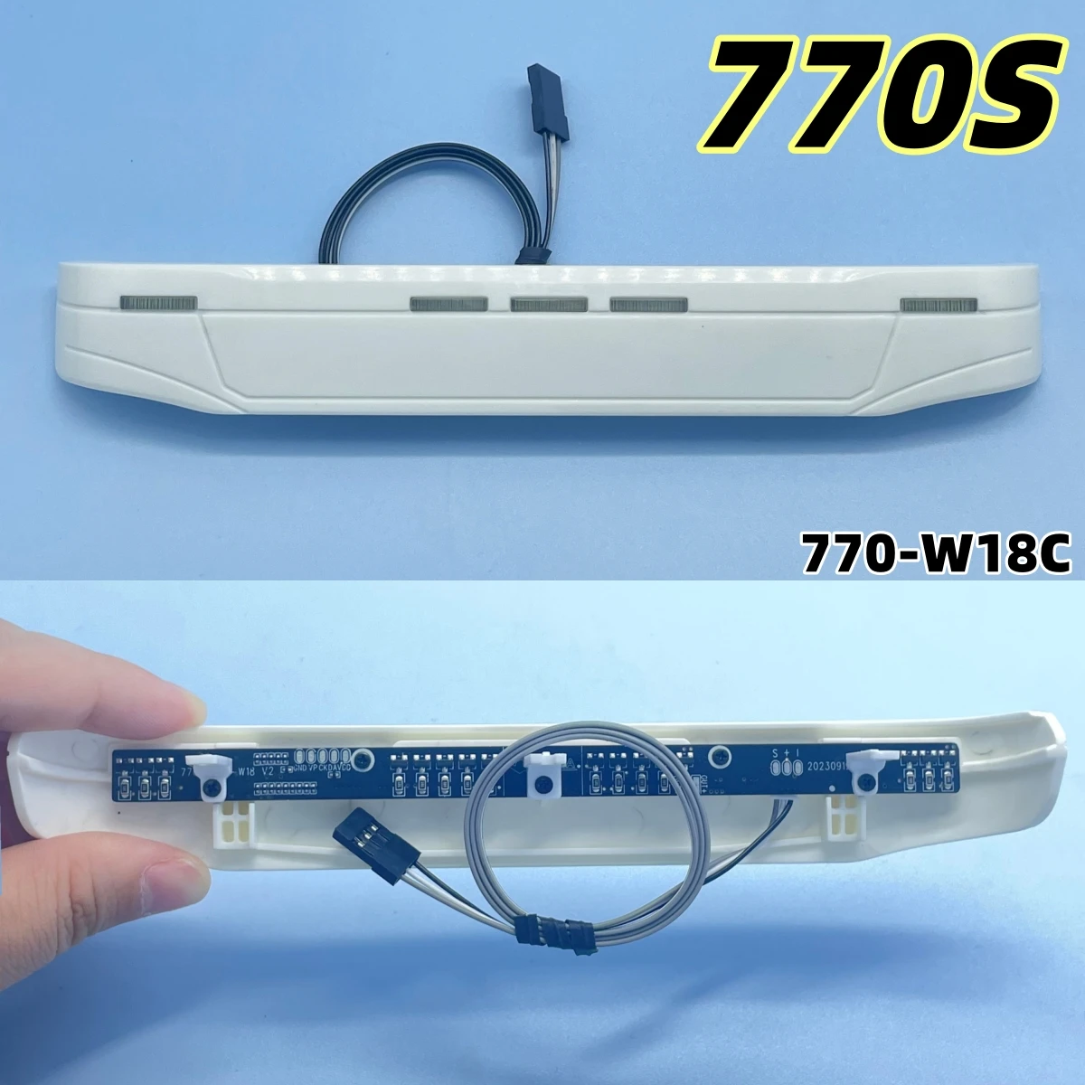 770S Sun Visor Simulation PCB LED Lamp Gray 770-W18C For 1/14 Tamiya RC 56368 Tractor Truck Upgrade Part Car Accessories