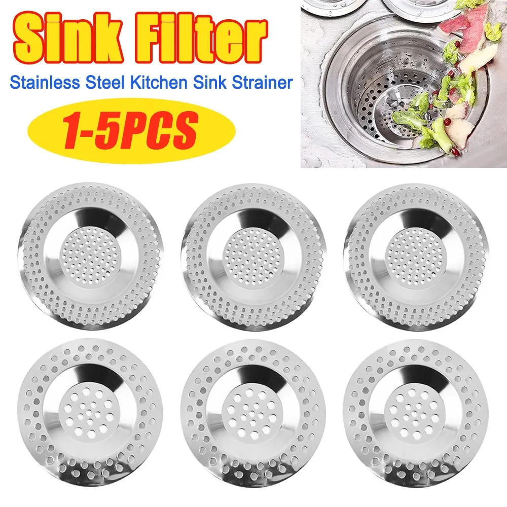 7.5cm Bathtub Hair Catcher Stopper Stainless Steel Shower Drain Hole Filter Trap Kitchen Metal Sink Strainer Floor Drain