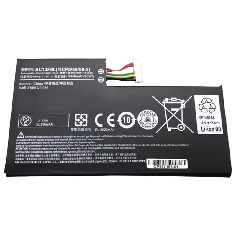3.75V 20Wh Nieuwe AC13F8L Laptop Notebook Batterij Voor Acer Iconia Tab W4 A1-810 A1-811 A1-A810 W4-820 W4-820P AC13F3L Lithium-ion