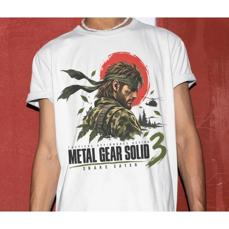 Metal Gear Solid 3: Snake Eater T-shirt Retro Harajuku Aesthetic Y2K Pattern T-shirt Unisex