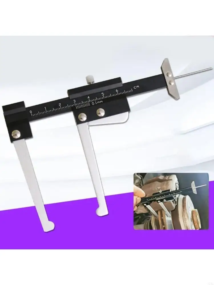 

37ME автомобильный микрометр для тормозных дисков 0-60 мм, штангенциркуль для измерения глубины тормозного диска из нержавеющей