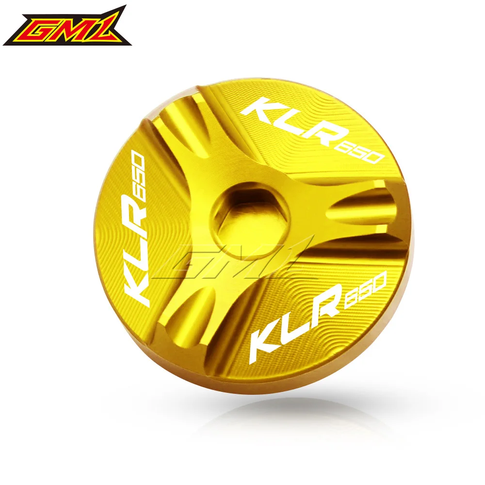 For Kawasaki KLR650 KLR 650 1984-2015 Motorcycle  Accessories Aluminum Engine Oil Drain Plug Sump Nut Cup Cover Oil Filler Cap