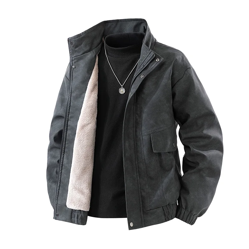 2025 Winter Stylish Men Parkas Jackets Outdoor Stand Collar Male Clothes Thicken Warm Windproof Cotton Jackets Quality All-match
