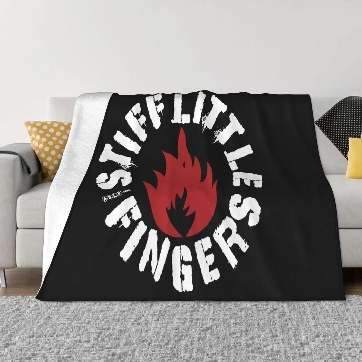 Official Stiff Little Fingers Punk Barbed Wire Love Jake Burns Rock Band Throw Blanket