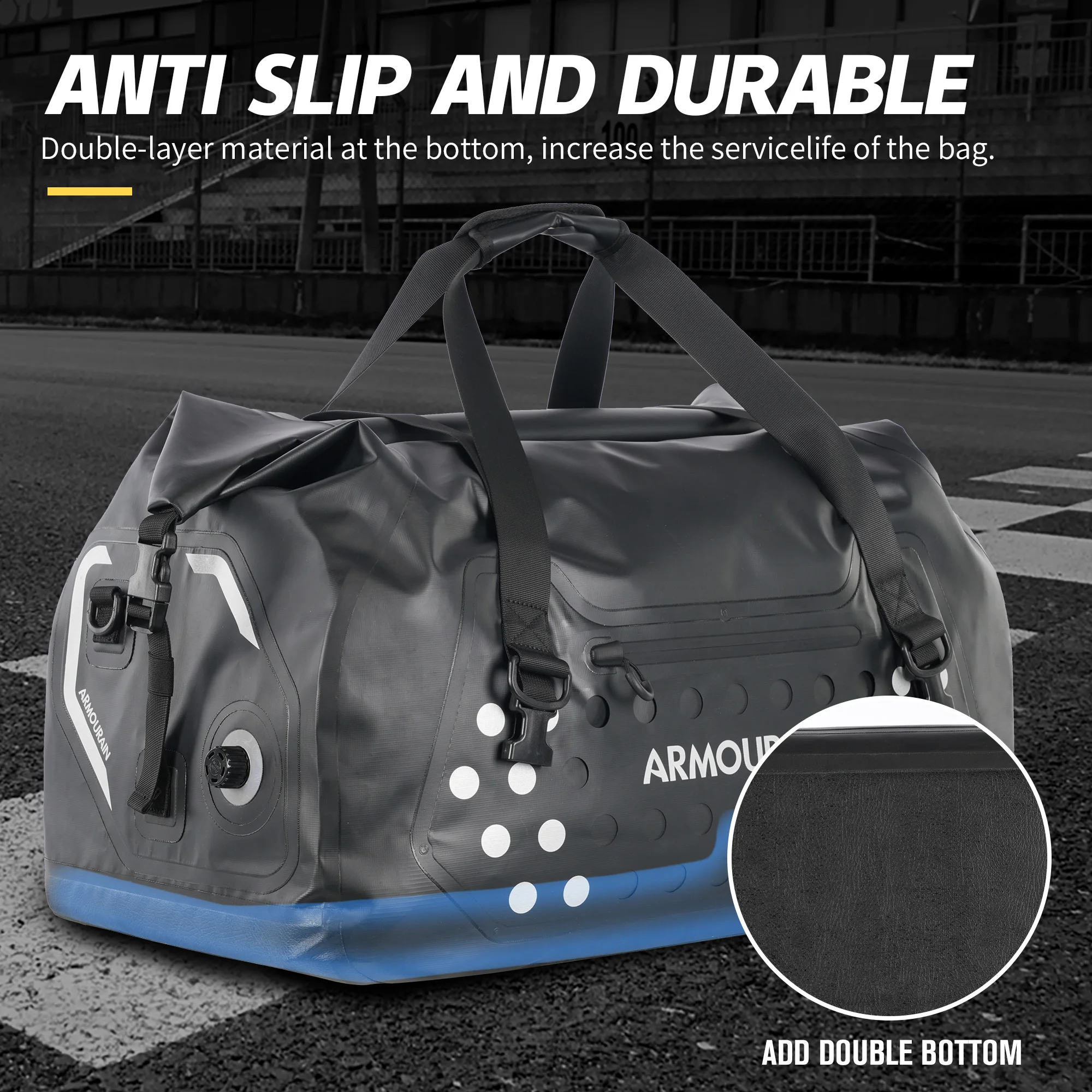 Motorcycle Rear Seat Waterproof Bag 75L Motorbike Side Saddle Bag Helmet Backpack Moto Travel Luggage Tail Pannier Riding Gear