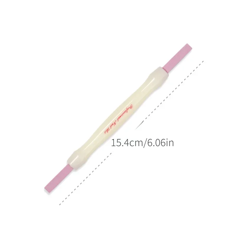 Double-End Frosted Stone Nail Polishing Stick, caneta polida, cuidados de arquivo, removedor de pele morta, aparador, manicure Scrub, lustrando, moinho, 2pcs