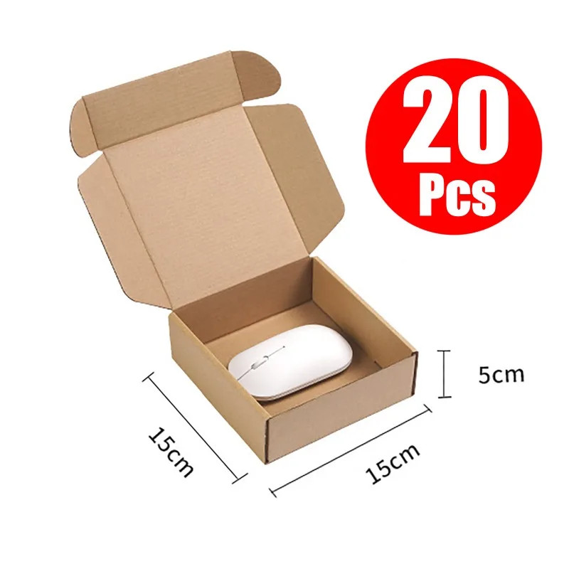 20 قطعة/المجموعة براون مربع كرافت علبة التعبئة والتغليف الكرتون اضافية الصلب عالية الجودة صندوق لحفل الزفاف الشوكولاته الحلوى هدية التعبئة والتغليف مربع #5