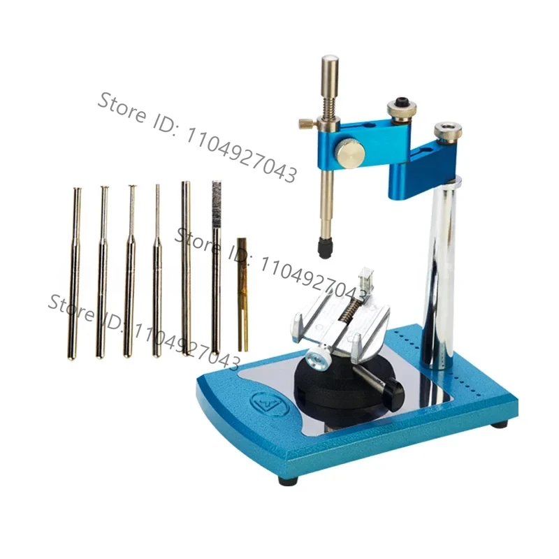 JT-09 Dental Lab Equipment Parallelometer Square Base Surveyor Visualizer with 7 Tips