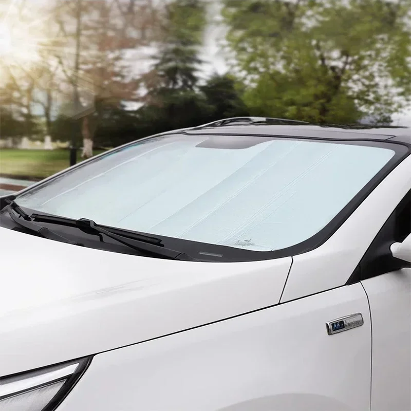 1PC Thickened Aluminum Foil Car Front Windshield Sunshade Heat Insulation Sun Protection Curtain Summer Auto Accessories