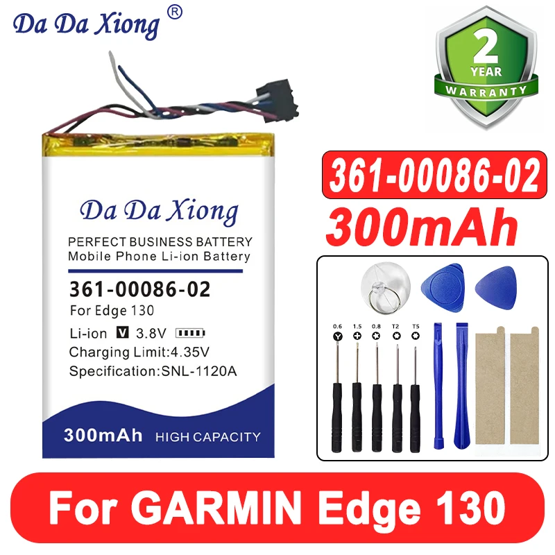 New High quality replacement 361-00086-02 GPS Navigator Battery 3.7V/300mAh For Garmin Edge 130 3LA037240