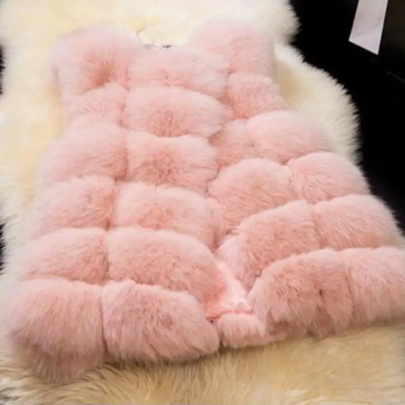 Imagem -04 - Mulher Outono Venda Quente de Luxo Faux Fur Coletes Feminino Inverno Venda Quente Grosso Colete Quente Senhora Cabolsas Cabolsas Gilet Veste S6xl