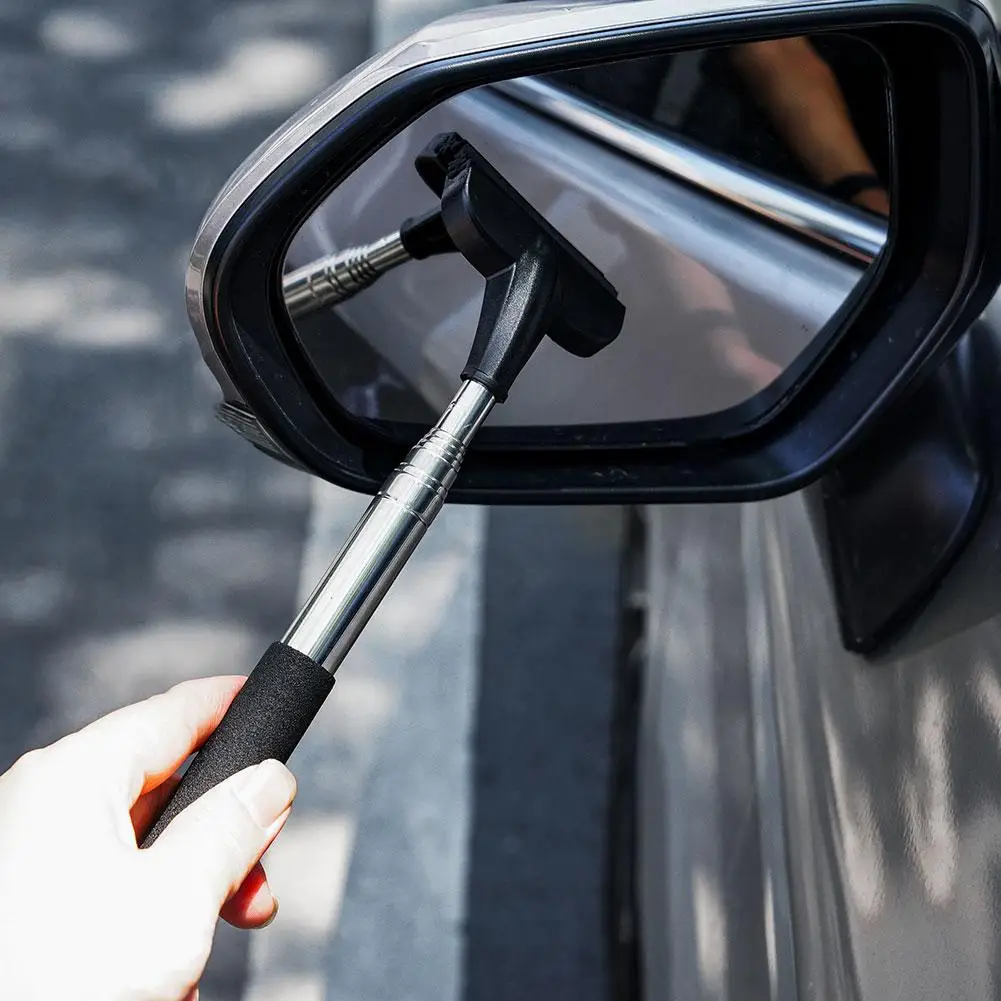 Wiper Washing Maintenance Extendable Handle Car Side Glass Portable Rainy Squeegee Mirror Window Tool Cleaning Mirror J8H2