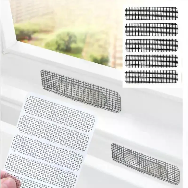 20/30Pcs Waterproof Window Screen Repair Sticker Drainage Hole Insect Proof Mesh Patch for Home Summer Door Window Bug Blocking