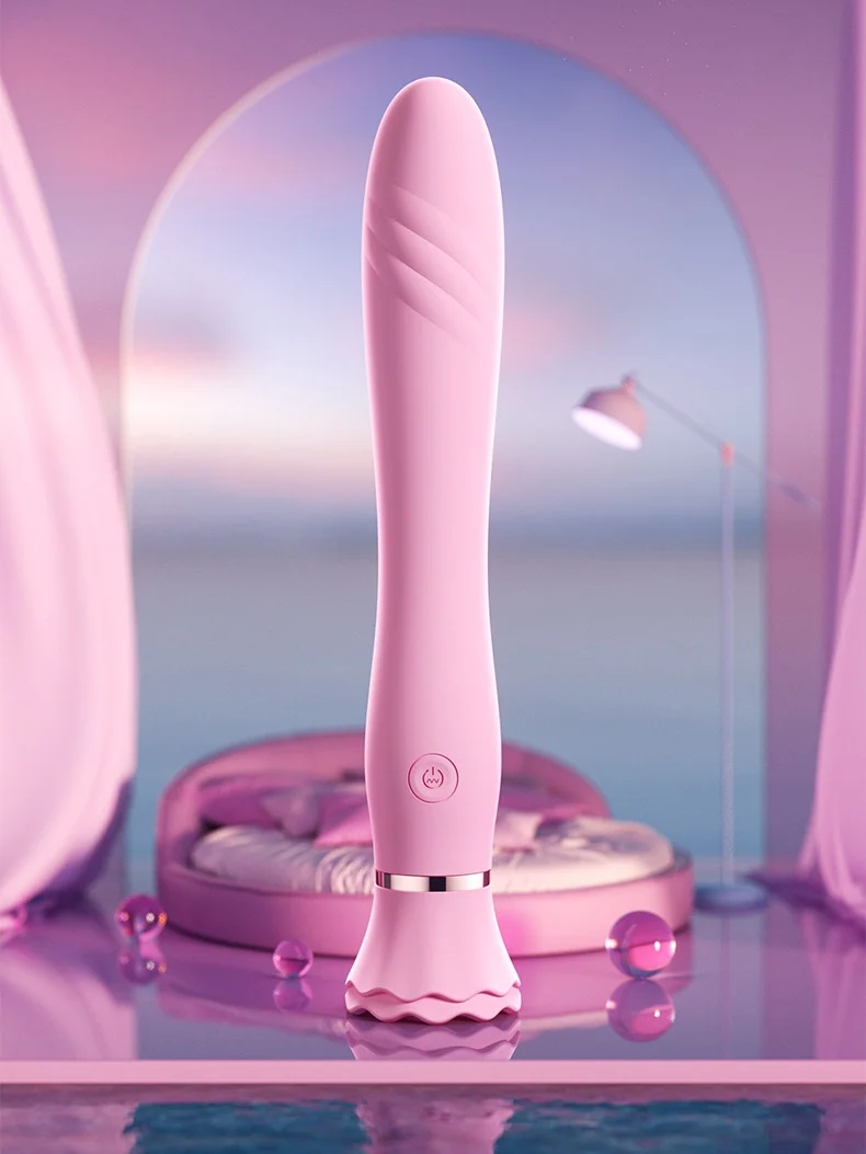 GALAKU Ballet Heating vibrator AV vibrator with suction cup soft bending female masturbate