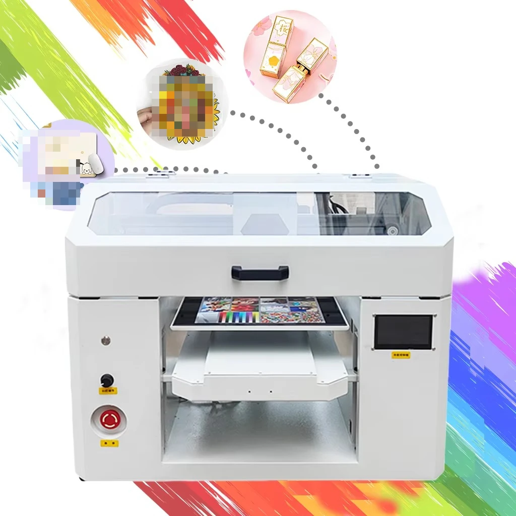 Hot Sale 3360 Model A3 Compact Flat  UV Printer XP600 Digital White Ink Printer For Acrylic Metal 3D Embossed Logo Craft