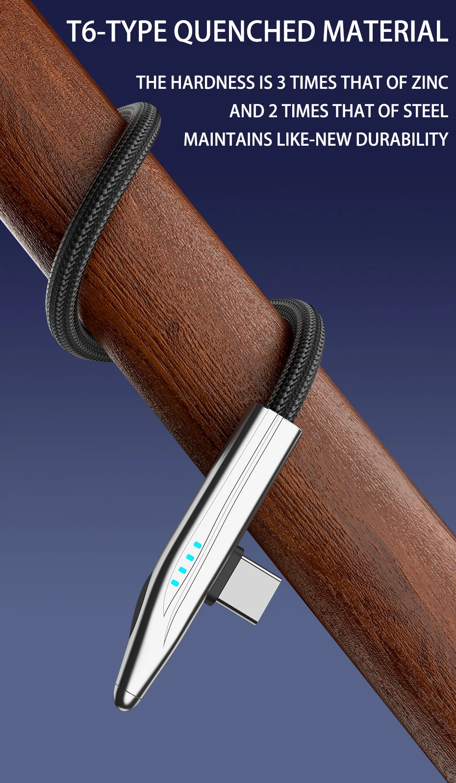 NNBILI 3 Stück 65/100/120/240W A-C und C-C Kabel Zugform Schnellladekabel 90 ° Winkel-USB-C-Kabel für Samsung S26 iPhone 18 – Detail 16