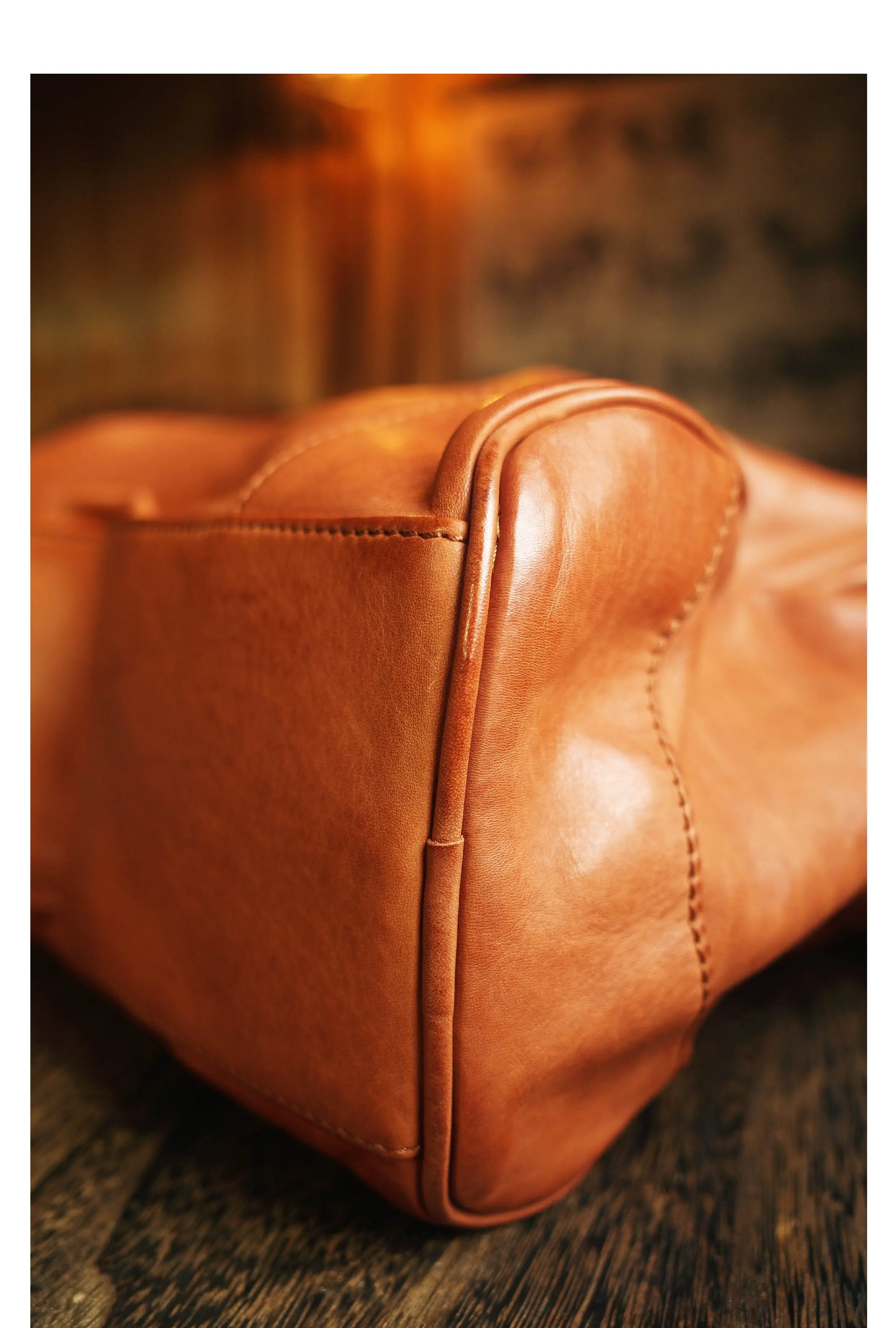 PNDME Business schlichte, pflanzlich gegerbte Rindsleder-Damen-Aktentasche, lässige Reise-Luxus-Handtasche aus echtem Leder für Laptops. – Detail 31