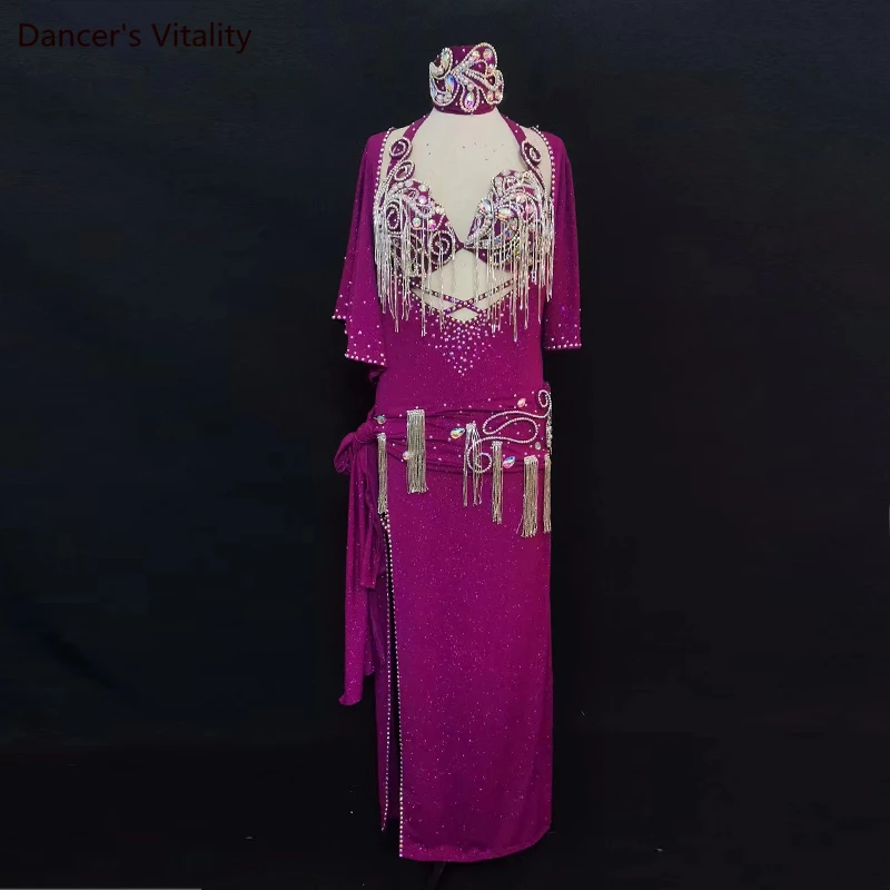 Belly Dance Competition Costumes Set for Women Cusomzied Belly Dancing Baladi Shoaabi Robe Female Oriental Dance Wear Outfit