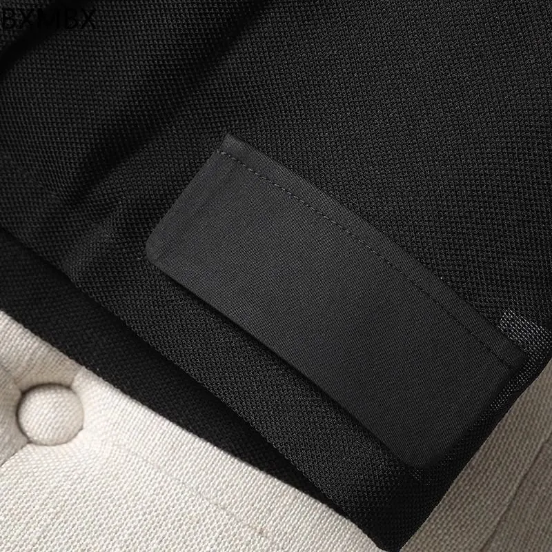 Premium flocking thin mesh vest short2025 summer tide  asymmetrical vest vest air-conditioned shirt for women