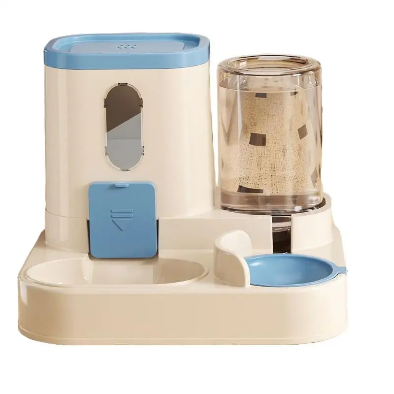 Auto Feeder Food And Water Dispenser Water Feeder Food Dispenser Set For Pet Food Feeder And Waterer Dispenser In Set For Cats