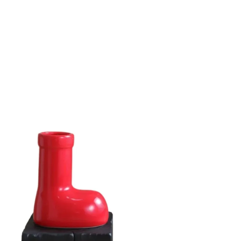 Upgraded Big Ceramic Vase Shoe Boots Floral Accessory Hydroponics Flowerpot Pen Holder Flower Vase Desktop Ornaments Home Decor