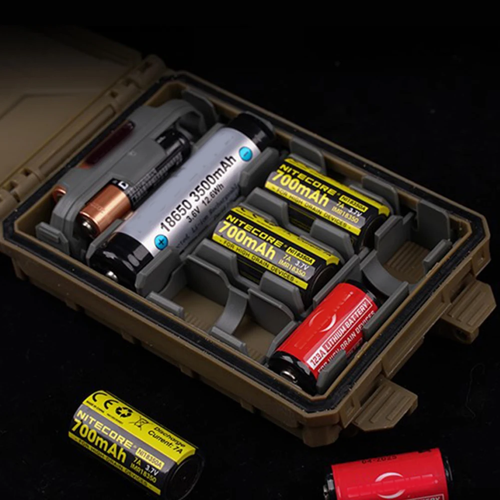 Tactical Modular Battery Box Accessories Battery Holder Battery Organizer Battery Insert for AAA 18650 18350 CR123A Batteries