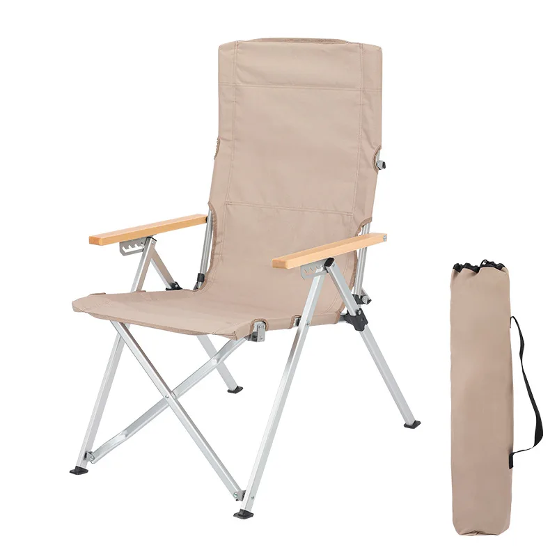 

Lightweight Portable Adjustable Camping Chair 4 Reclining Positions Recycled Heavy-Duty Oxford W/Rugged Aluminum Frame